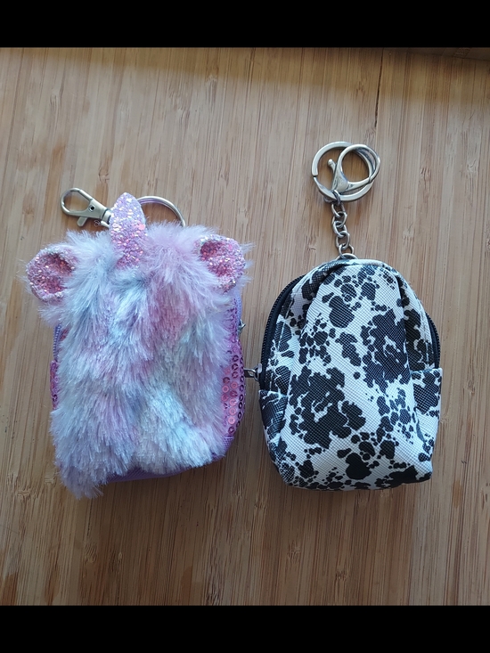 No Brand Other - Plush Unicorn Keychain Pouch - Pink Multicolor